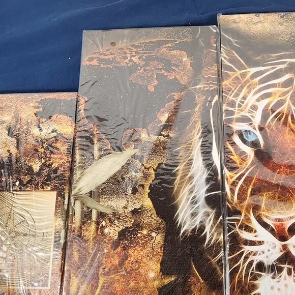 Tiger 5pc Canvas Print Wall Art 40"x20" Includes Hanging Guide and Hangers - Picture 3 of 16